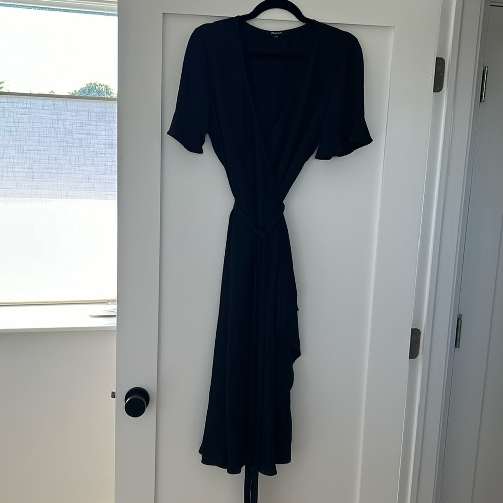 Madewell Ruffle Sleeve Wrap Dress